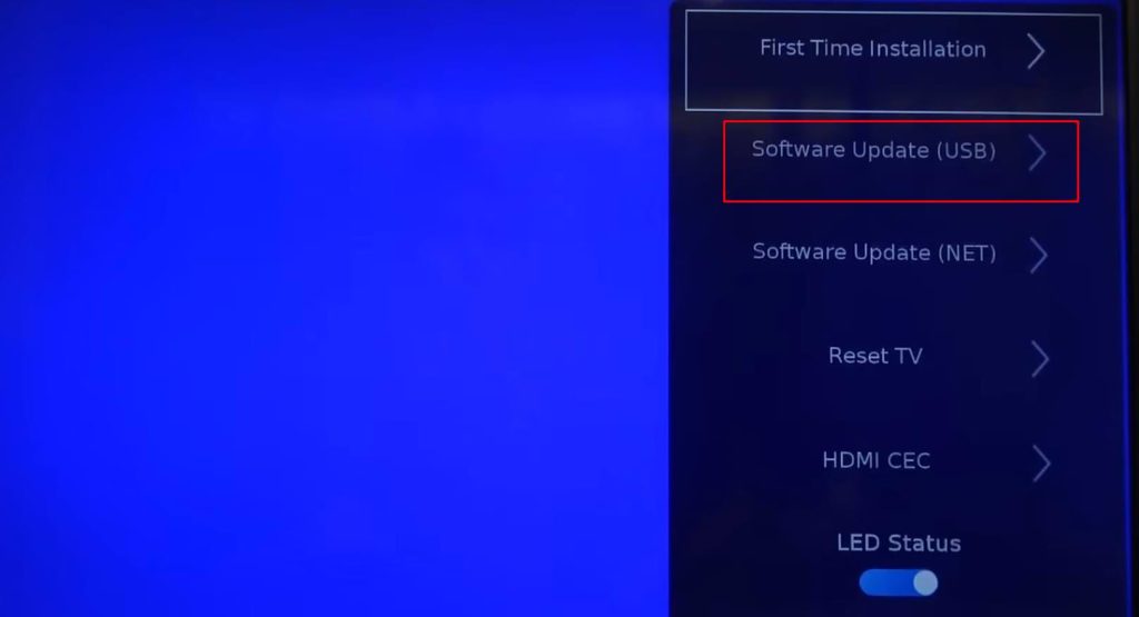 Sharp TV Software Update - Update Via USB