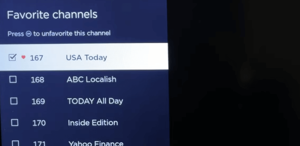 Choose the channels 