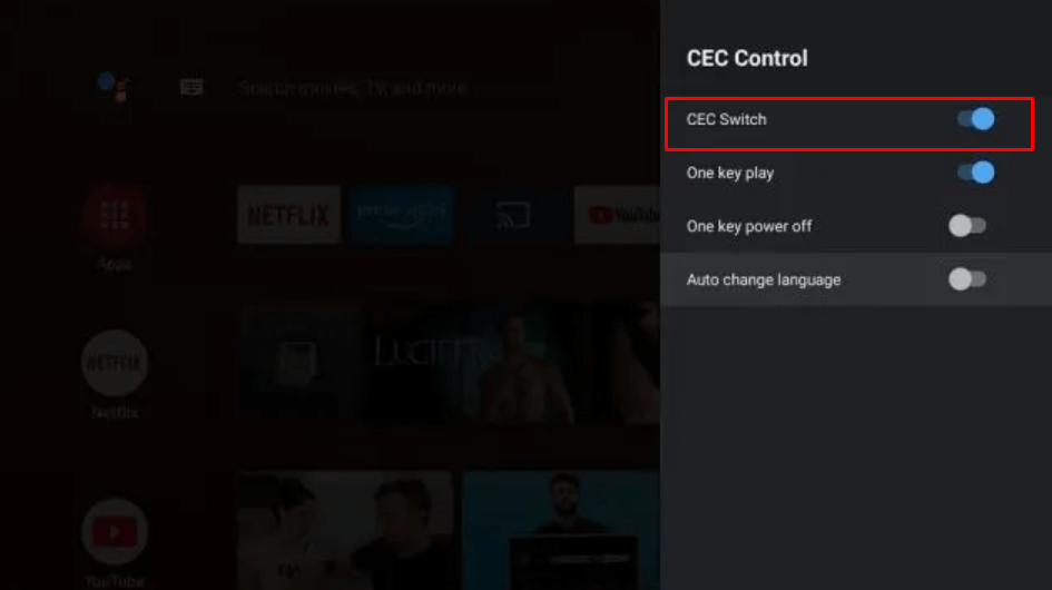 How to Turn On Sharp TV Without Remote - Enable the CEC Switch