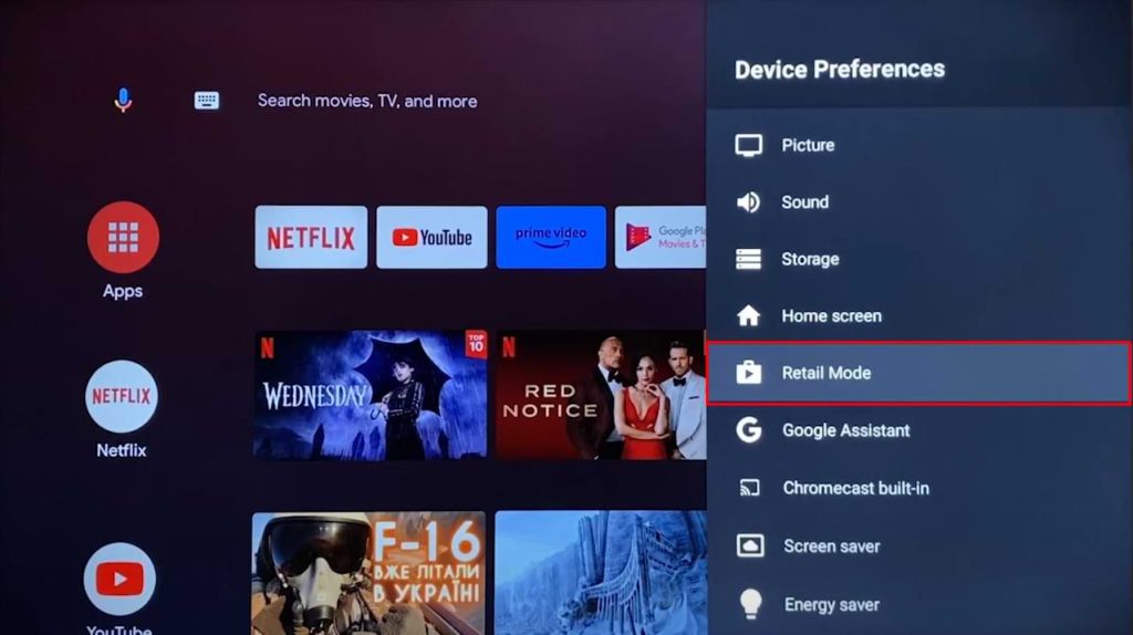 Sharp TV Store Mode - Tap Retail Mode